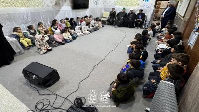 الامانة العامة للعتبة الحسينية المقدسة قسم المهرجانات والمناسبات الدينية تقيم مولد في مركز الطفل القرأني بمناسبة ولادة عبدالله الرضيع