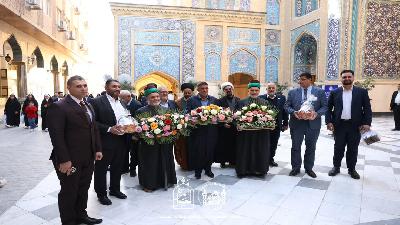 العتبة الحسينية المقدسة ترسل وفد الى العتبة العلوية المقدسة تهنئة بمناسبة ذكرى ولادة امير المؤمنين علي ابن ابي طالب عليه السلام
