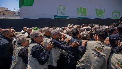 قسم حفظ النظام في العتبة الحسينية يجري محاكاة ميدانية لتنظيم (ركضة طويريج) المليونية
